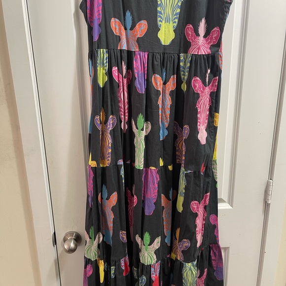 Sheridan French Colorful zebra  Maxi Dress - Picture 4 of 10